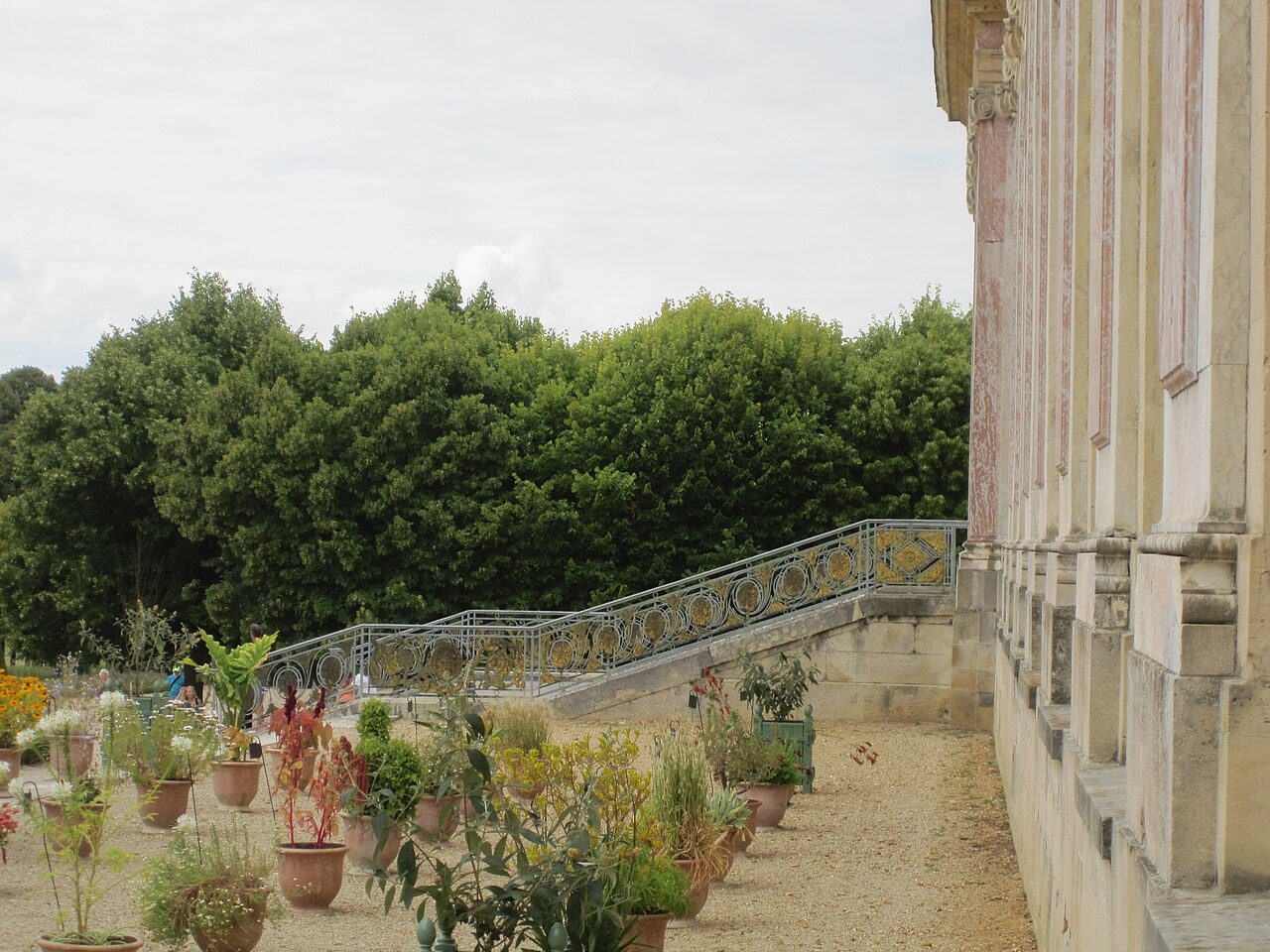 Facade of the Grand Trianon in pink marble